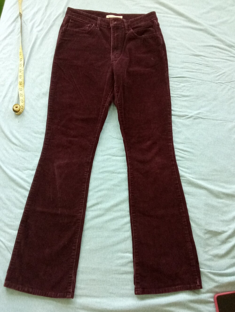Levi's Women's Corduroy Flare Pants in Deep Wine